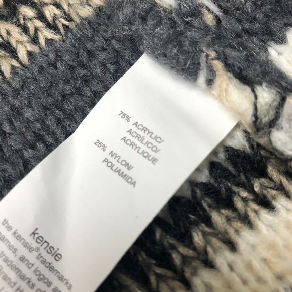 Kensie Melange Stripe Drape Front Cardigan Sweater - Picture 5 of 7